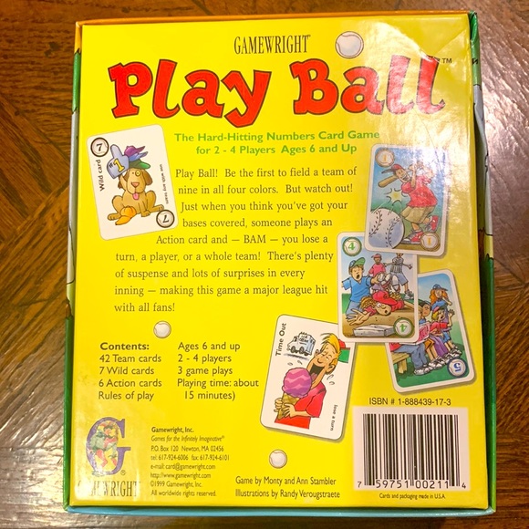 Gamewright Games Vintage Play Ball Card Game By Gamewright For Ages 6 And Up Poshmark
